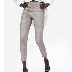 Zara plaid ankle leggings Sz L